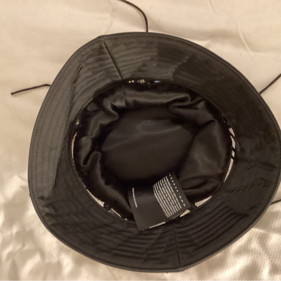 KARA Black Crystal Mesh Bow Bucket Hat - Picture 8 of 15